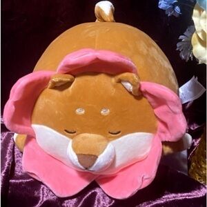 Miniso Valentine Day Series Sakura Fox 11” Plush Stuffed Animal Pink Orange